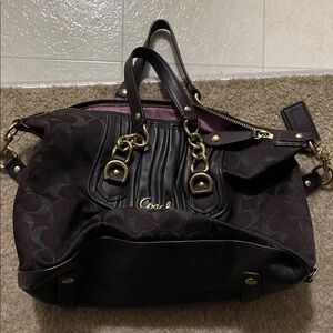 Coach Black and Brown Satchel